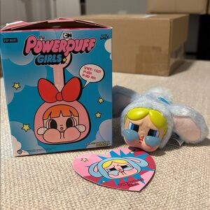 Pop Mart CRYBABY × Powerpuff Girls Series-Vinyl Face Plush - Bunny Bubbles